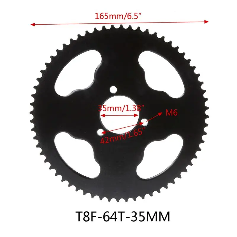 

X7AE Motorcycle Rear Sprocket Gear T8F Hole Inner Dia 35mm 54T 64T Moto Parts