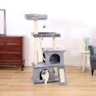 Быстрая доставка кошка дерево башня мебель для кондоминиума с когтеточки Многоуровневая кошка прыгающая дерево игрушки для домашних животных кошка дома