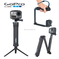 gopro original 3 way grip waterproof selfie stick tripod stand for gopro hero 8 7 6 5 4 session