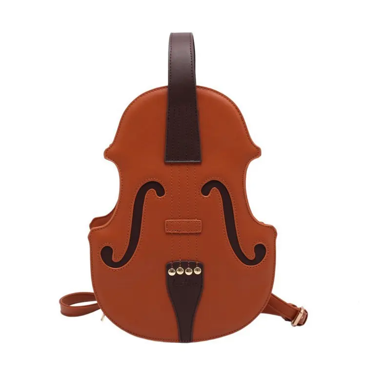 

Qyahlybz band creative funny personality simulation violin organ guitar pu crossbody bag women's backpack shoulder bag