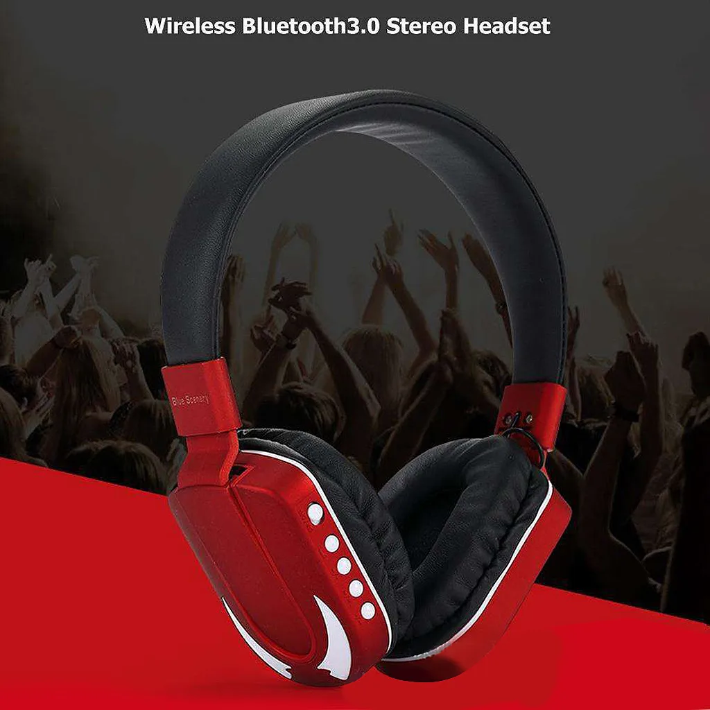 Quelima BS770 складные спортивные Беспроводной стерео гарнитура светодиодный FM радио