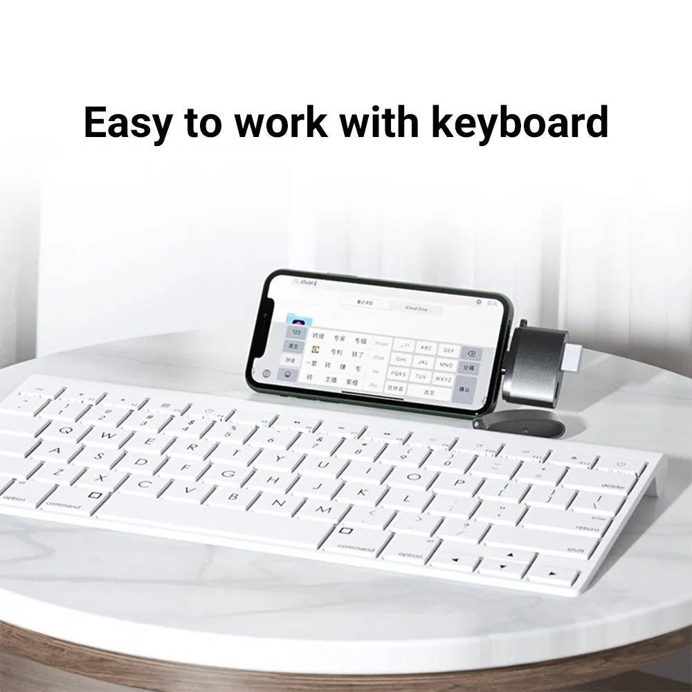 

USB3.0 OTG Adapter Flash Drive for iPhone/iPad Compatible With Camera Keyboard Microphone U Disk Sound Card Piano Keyboard