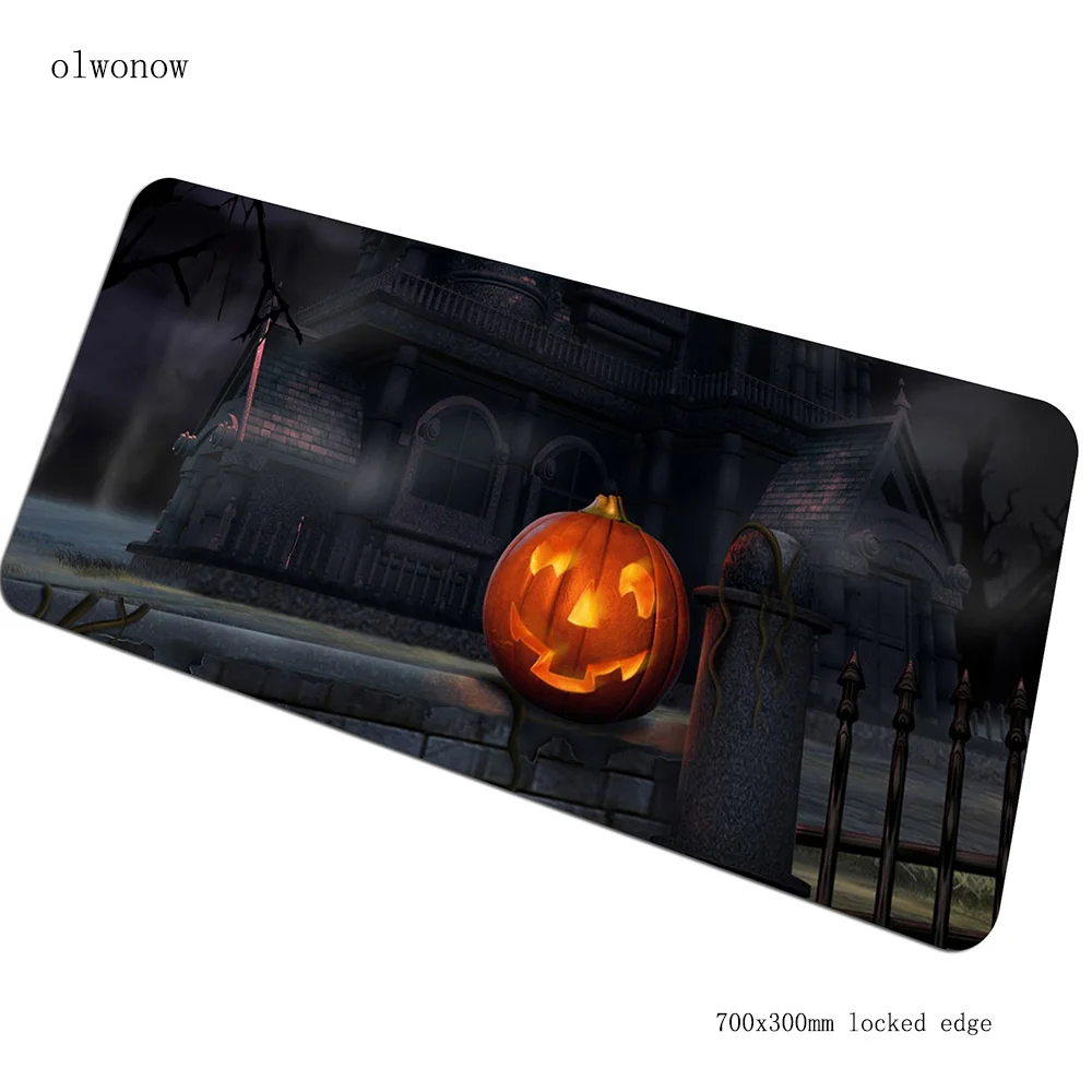Size 700x300x2mm Хэллоуин Тыква коврики для мыши 70x30 см большой коврик для мыши notbook компьютерный коврик для мыши подарок игровой коврик для мыши геймер клавиатура Коврик для мыши - Цвет: Size 700x300x2mm