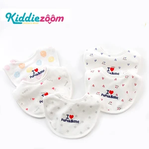 17 шт. Размер 0-12 мес., комплект унисекс я люблю мама папа Новорожденный ребенок нагрудник хлопок Водонепроницаемый нагрудник 27.5x22.5cm