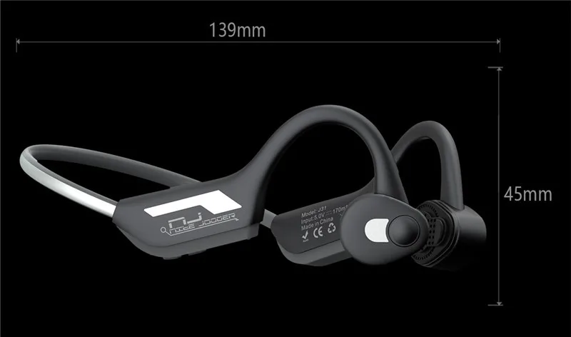 Bluetooth наушники с костной проводимостью, мужские спортивные наушники, не в ухо, висящие на шее, беспроводные бинауральные водонепроницаемые светящиеся наушники D8