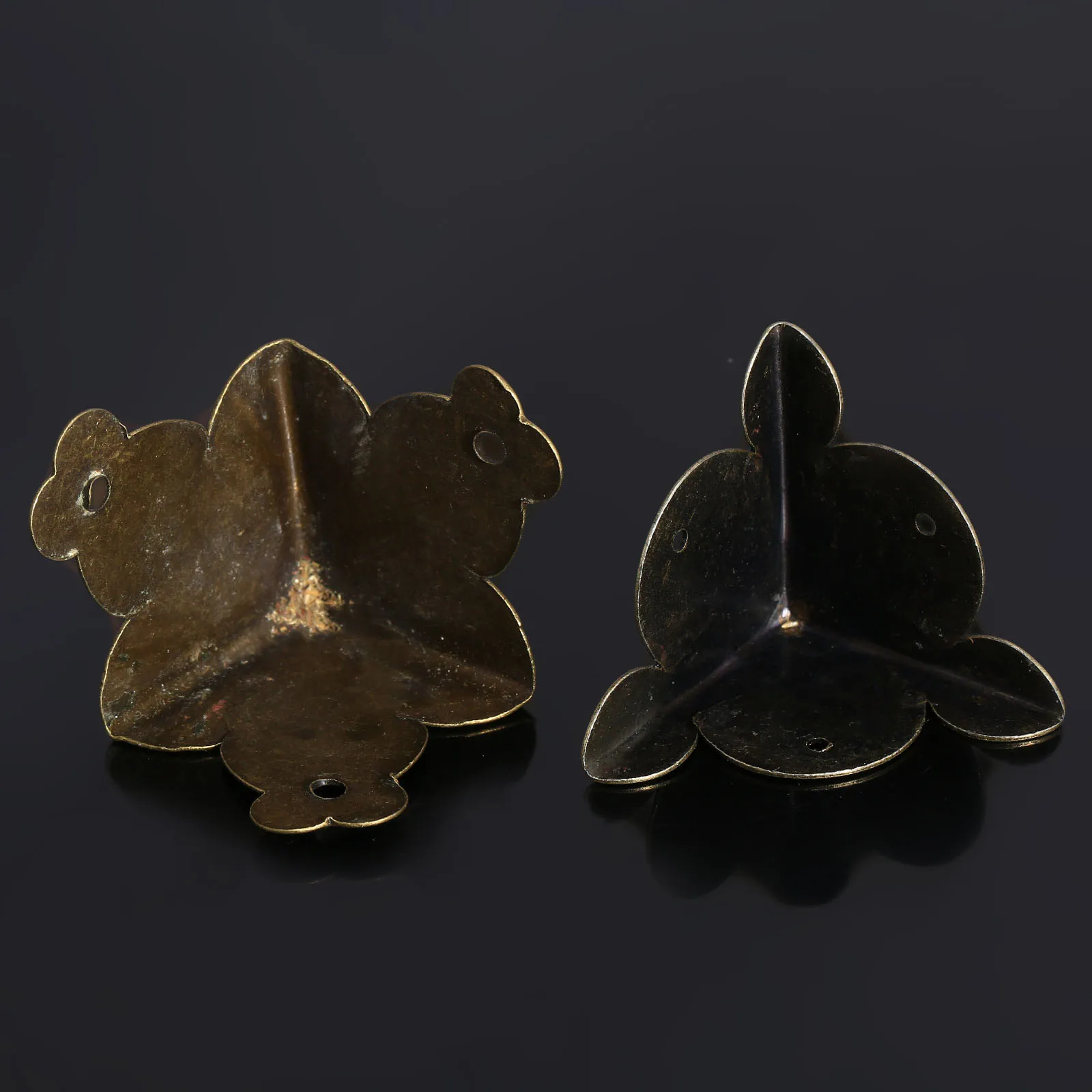 12 шт./лот железные антикварные бронзовые углы деревянная коробка защитные Ножки