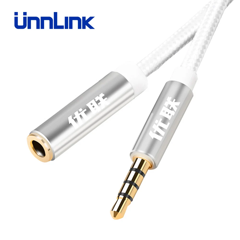 Unnlink 4 полюсный разъем 3 5 мм Aux аудио удлинитель микрофон для наушников адаптер