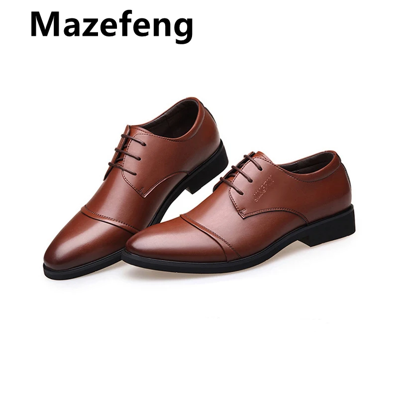 Mazefeng/Большие размеры 38 48 Новые Мужские модельные туфли Повседневные мужские из