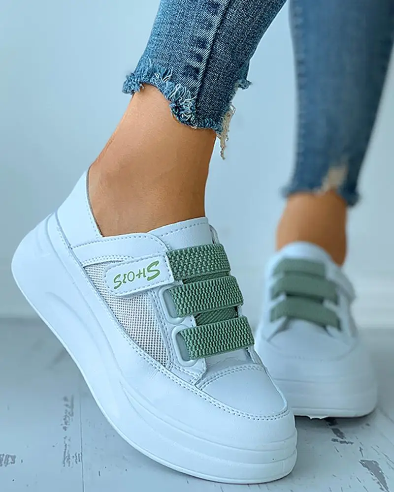 

White Shoes Women's Mesh Breathable Chic Elegant 2021 Summer New Trendy Shoes Women's All-Matching Student Board Shoes Women's