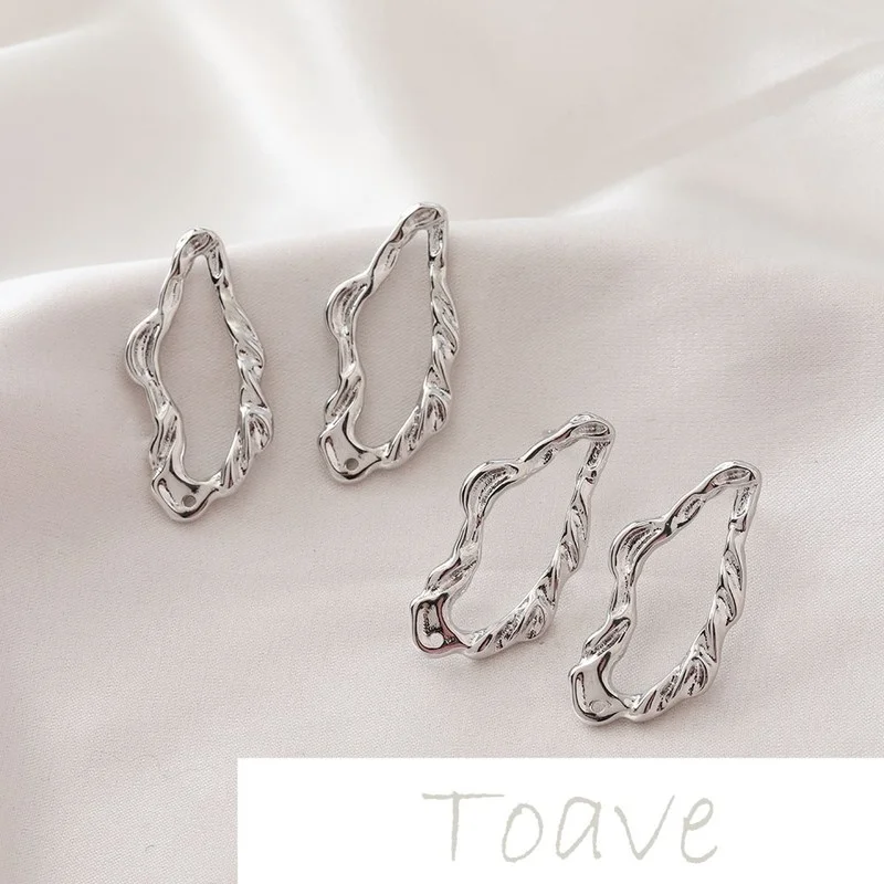 

Irregular Shaped Water Drop Concave Convex Surface With Hole Earrings DIY Earrings Handmade Material Accessories