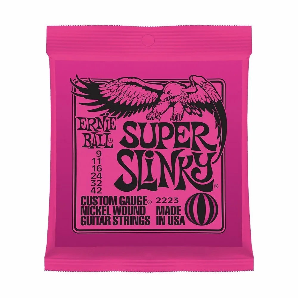 Ernie Ball 2223 Nickel Super Slinky настраиваемый Калибр электрогитарные струны 090 042|electric guitar