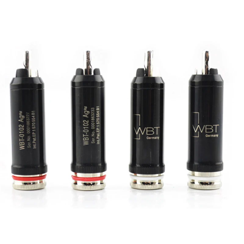 

4pcs hifi audio RCA plug,WBT-0102 AG Nextgen Copper ,RCA Plugs Set of 4pcs,high quality rca plugs