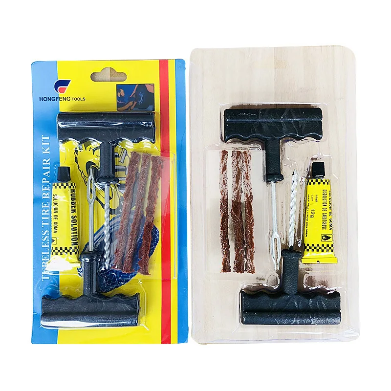 

Car Small Tire Repair Tool Set Motorcycle Tire Fast Tire Repair Rubber Strip 6 Sets of Repair Tools Car Motorcycle Accessories