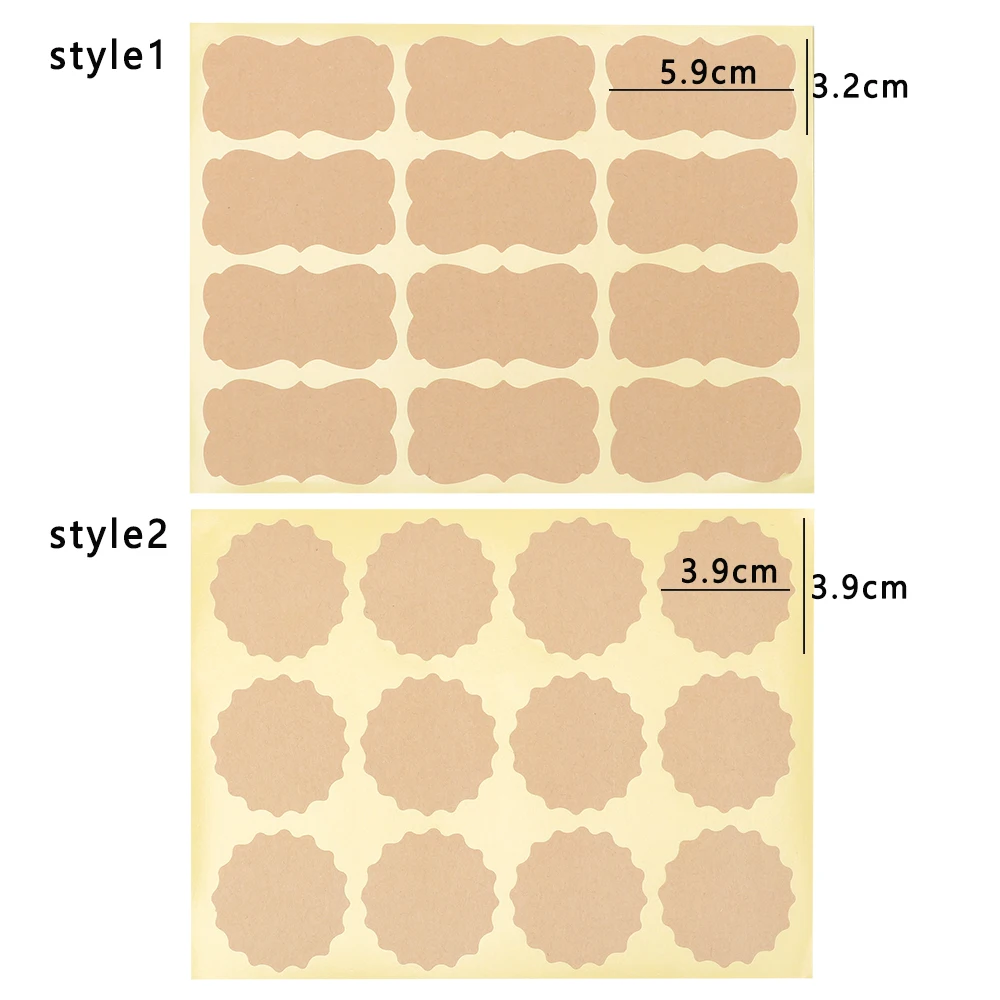 60 шт. креативные самодельные пустые крафт этикетки самоклеящиеся клейкие для