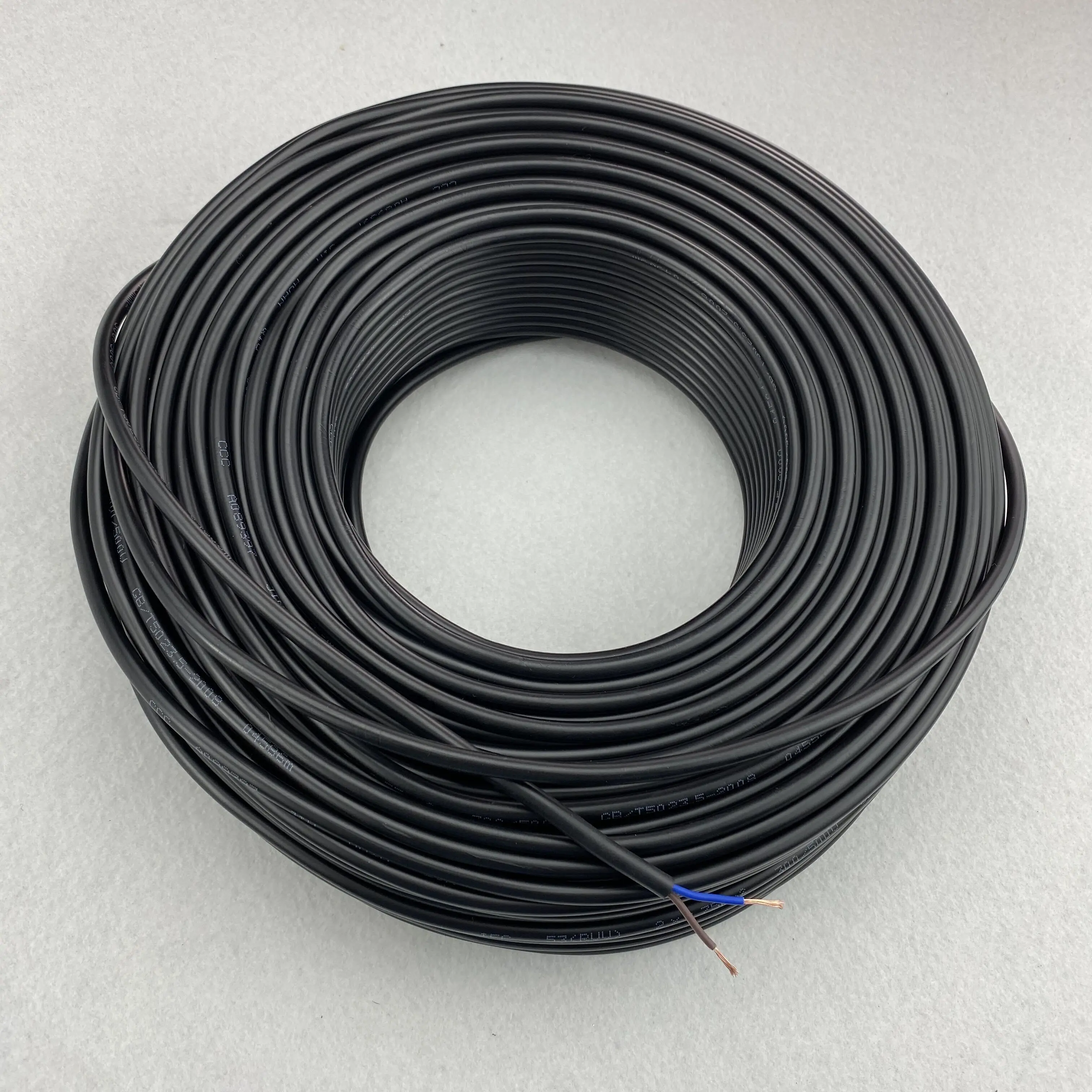 100 м/рулон 2 ядра черный ПВХ покрытый круглый кабель 18AWG (2*0 75 мм) Красный синий