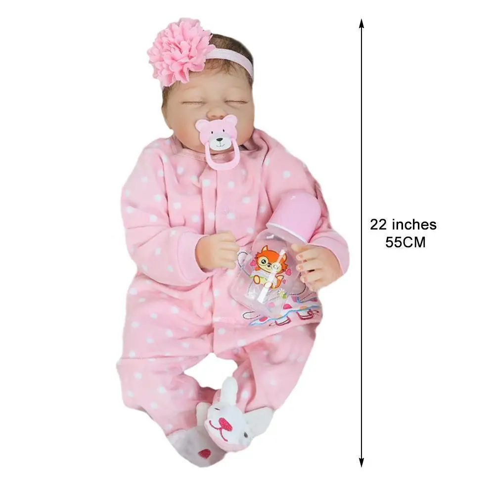 

1Pcs Hot Sale New Pink Doll Simulation Baby Sleep Cute For Boys Doll Girls Doll Sleeping Toy Baby Male E9T6