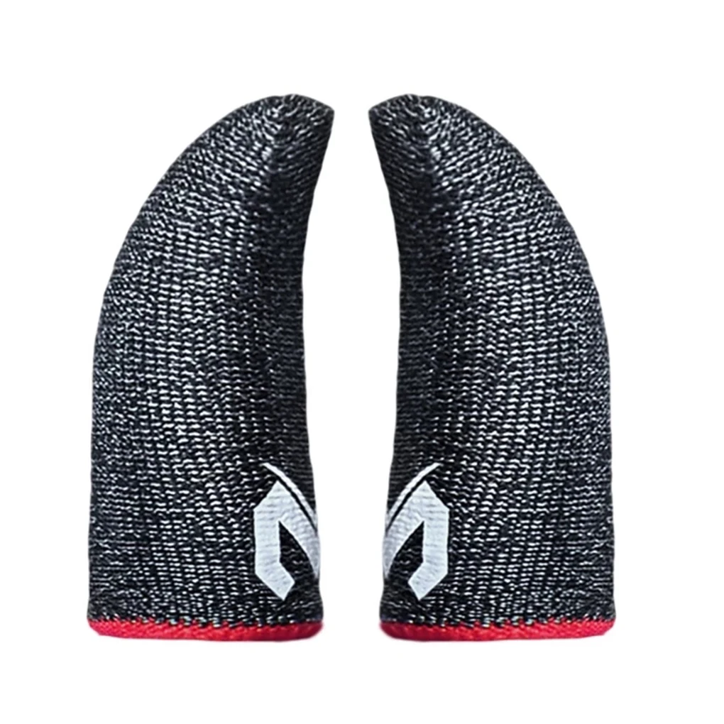

2 Pcs Mobile Game Fingertip Gloves Sweatproof Anti-slip Touch Screen Finger Sleeve Breathable Gaming Fingertip Cover for Gamer