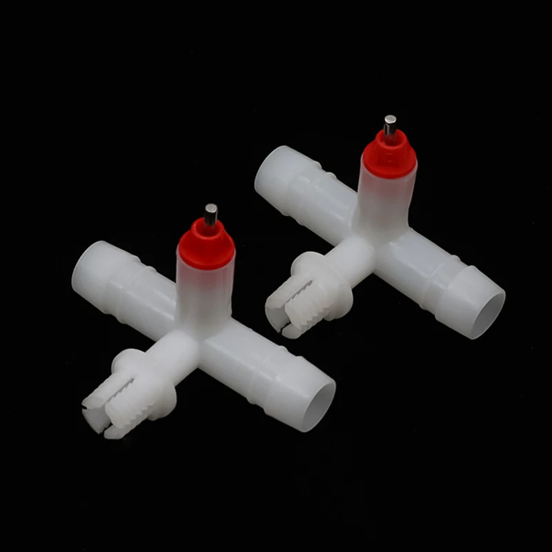 

10Pcs Chicken Nipple Drinker White Tee Tube Nipple Drinker Plastic Automatic Poultry Feeding Supplies Chicken Drinking Tools