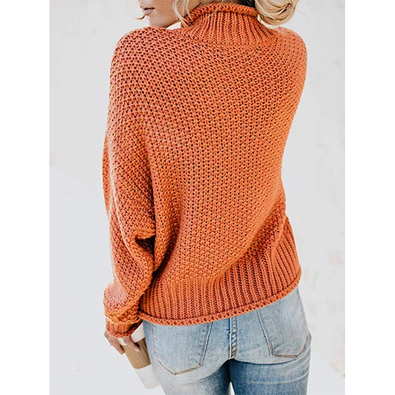 

Turtleneck Women Sweater 2019 Autumn Winter Solid Long Sleeve Sweter Pullover Ladies Tops Knitwear Women Clothes Plus Size