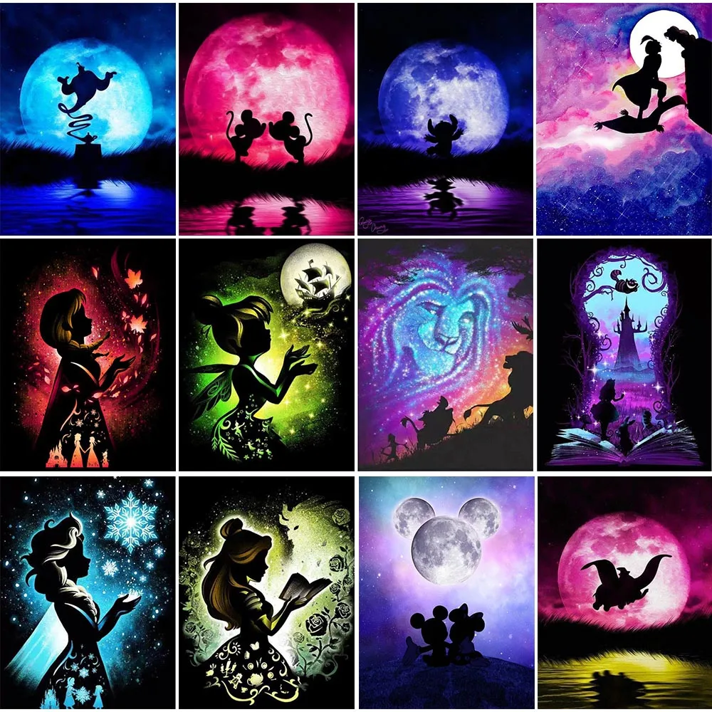 

Алмазная вышивка «сделай сам» Disney 5D, мультяшная мозаика принцессы, алмазная живопись, наборы с крестом, ручная работа, домашний декор, подар...