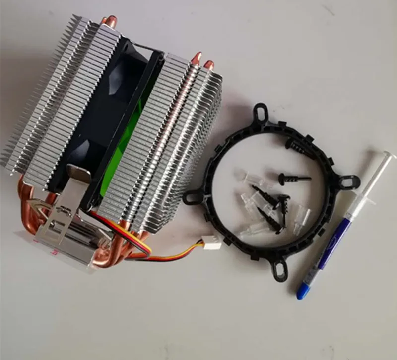Светодиодный вентилятор кулера для процессора 4 тепловая трубка двойная башня 12