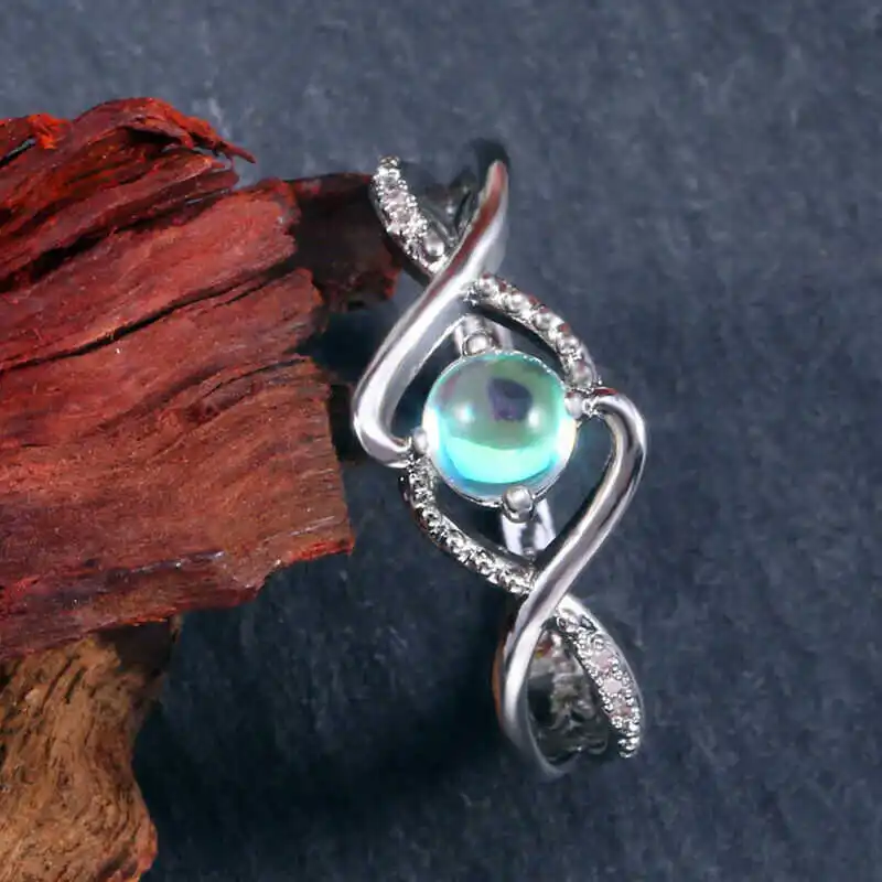 

Модные женские ювелирные изделия ZTMYHDHD, обручальные кольца, ювелирные изделия, кольцо с лунным камнем, размер 6-10