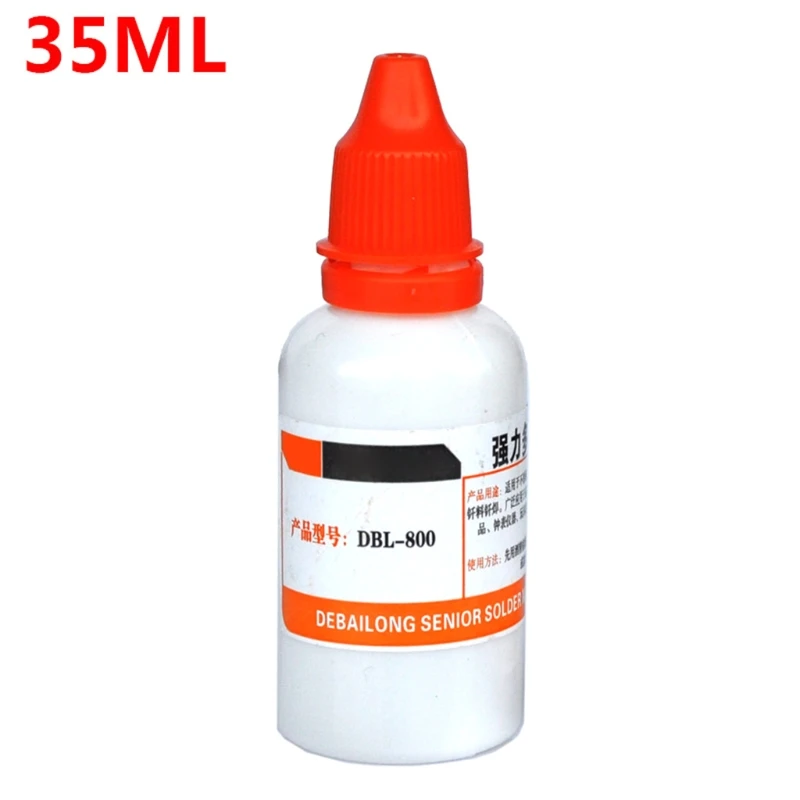 

35ml Powerful Rosin Soldering Agent No-clean Flux White Steel Plate Iron Battey E7CB