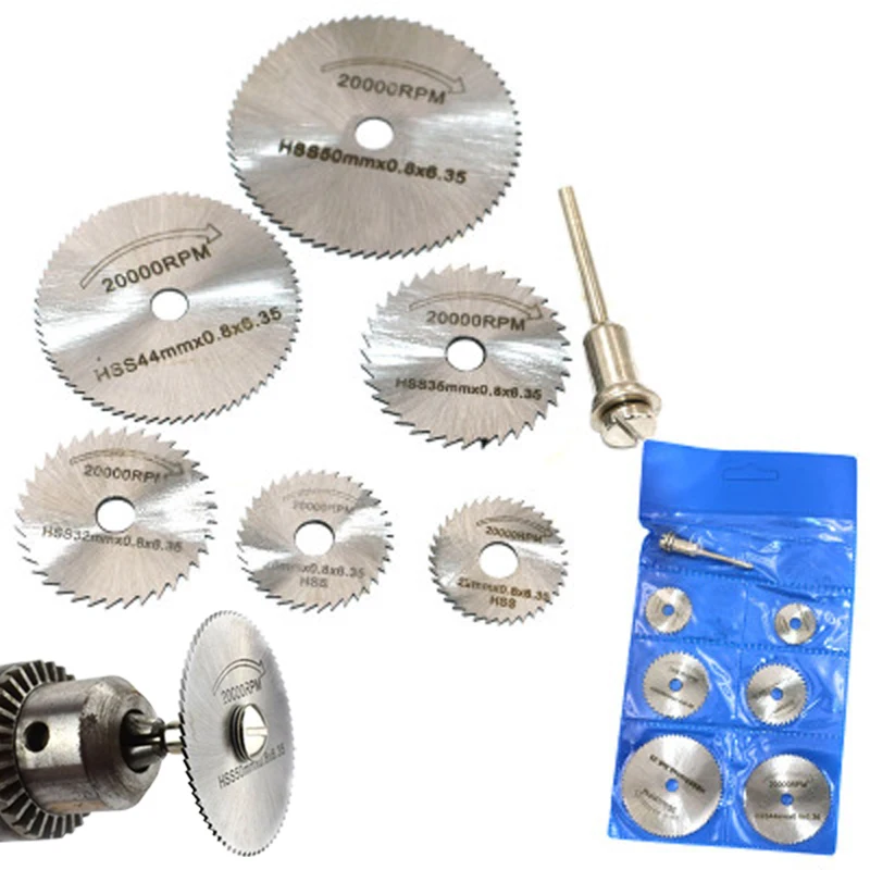 

HSS Circular Saw Blade Rotary Tool Grinding Wheel For Dremel Metal Cutter Power Tool Wood Cutting Discs Drill Mandrel Cutoff