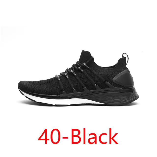 black 40 Xiaomi Mijia спортивная обувь 3 кроссовки 3 мужские уличные спортивные Uni-moulding 3D Fishbone замок система Вязание верх мужские кроссовки - Цвет: black 40