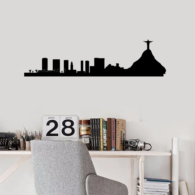 Настенная Наклейка с изображением пейзажа города Рио де Жанейро домашний декор