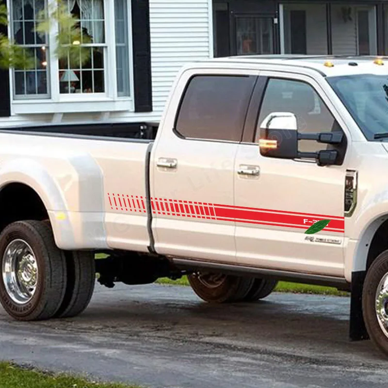 

2 шт., Стикеры для автомобиля Ford F-350, аксессуары «сделай сам», спортивные длинные Стикеры для юбки, стикеры «сделай сам» для автостайлинга