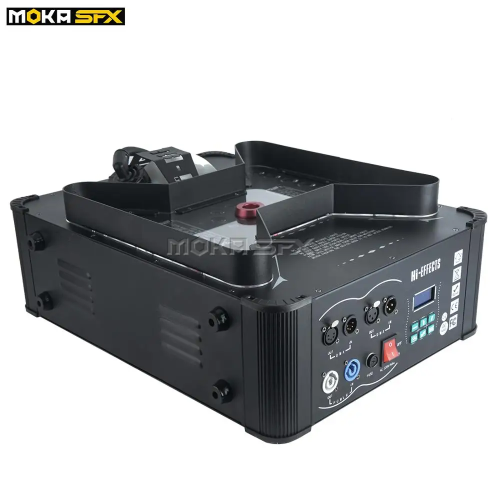 MOKA SFX супер струйная противотуманная Машина DMX 512 с пультом дистанционного управления мощный вертикальный дымоход светодиодный RGB цветной эффект вечерние украшения