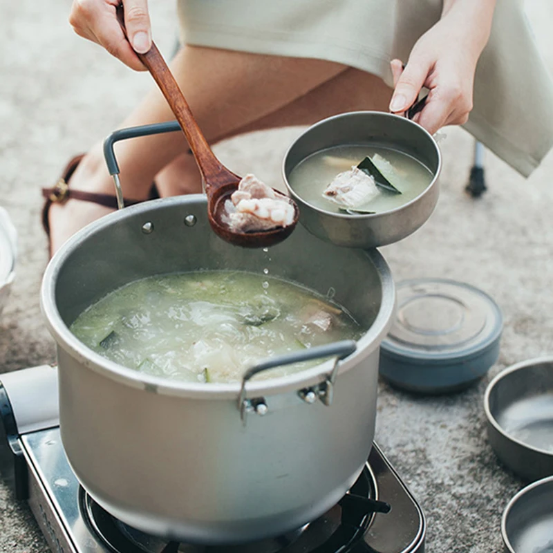 Титановый кастрюль для супа объемом 6 л Нетоксичная кухонная утварь