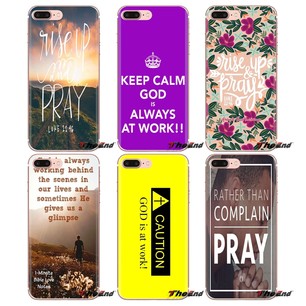 Чехол для iPhone XS Max XR X 4 4s 5 5S 5C SE 6 6S 7 8 Plus samsung Galaxy J1 J3 J5 J7 A3 A5 Rise up Pray God всегда работает |