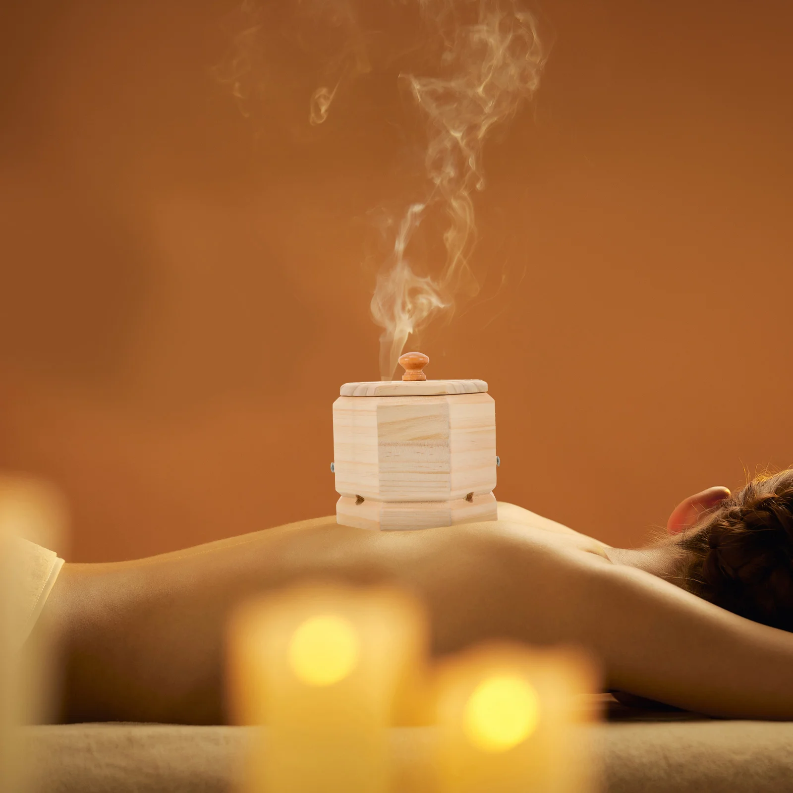 1pc Portable Moxibustion Box Wood Body Moxa Device Burning Tool | Красота и здоровье