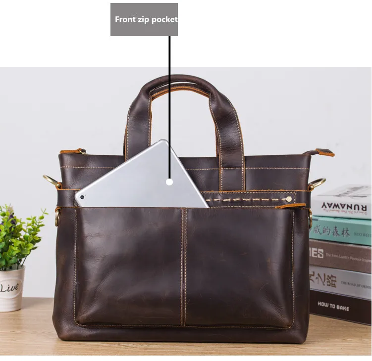 Мужские сумки из натуральной кожи с начесом роскошная модная сумка в стиле ретро