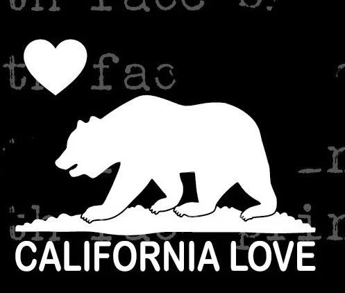 

California Bear Love_ sick euro JDM race drift vinyl Decal Sticker Sticker Vinyl Decals window window decal