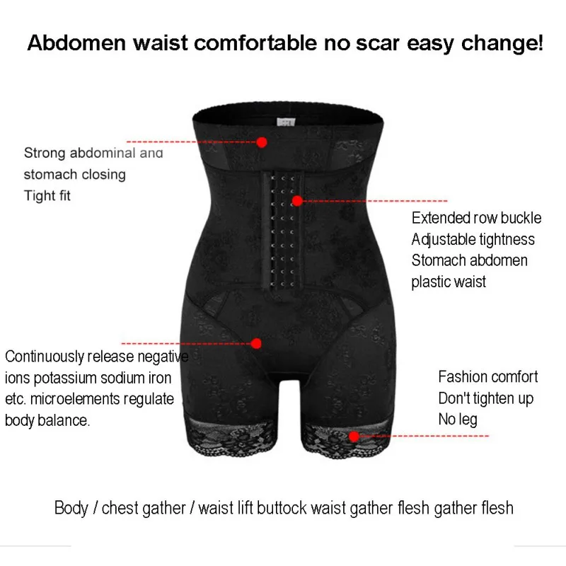 

Body Shaperwear Control Belly Panty Sexy Slimming Shorts Back-off Butt Lift Underwear Women Girdle Breasted Trainer Shaper