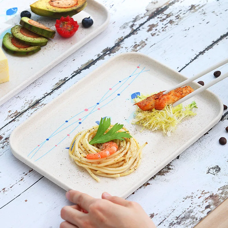 Пластиковый десертный квадратный поднос EIMAI в скандинавском стиле для чая