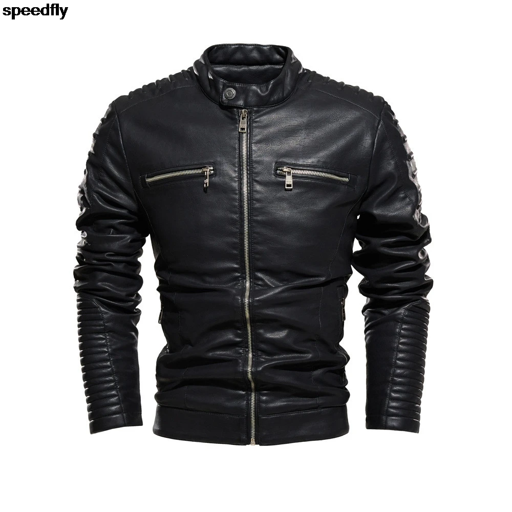 

Новые мужские куртки наивысшего качества кожаная куртка мотоцикла Стиль Мужской повседневные куртки для мужчин; Цвет Черный; Теплая верхня...