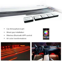 high quality car interior ambience lamp led acrylic optical fiber by app control ambient environment light footlights 18 in 1