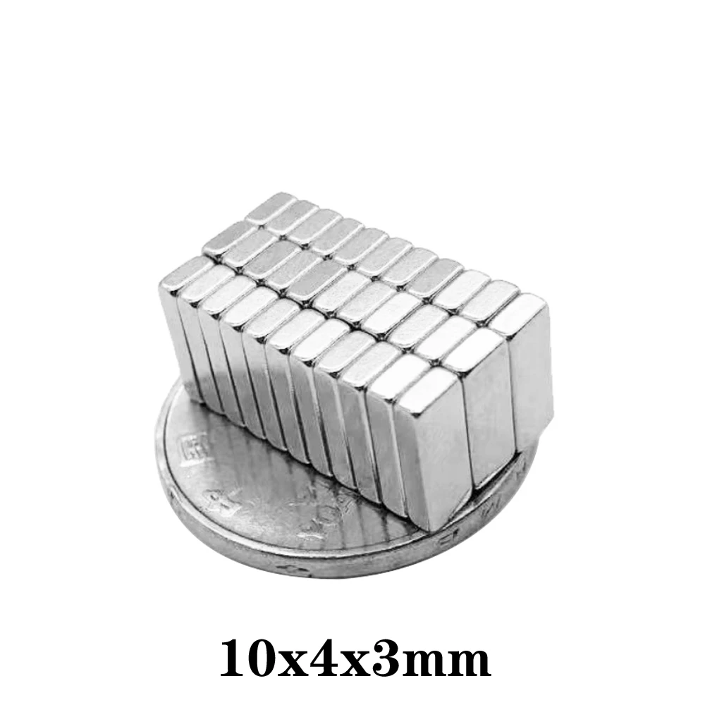 

20~500PCS 10x4x3 Rare Earth Magnet strong N35 10mm x 4mm Block Magnets 10x4x3mm Permanent Neodymium Magnet sheet 10*4*3 mm