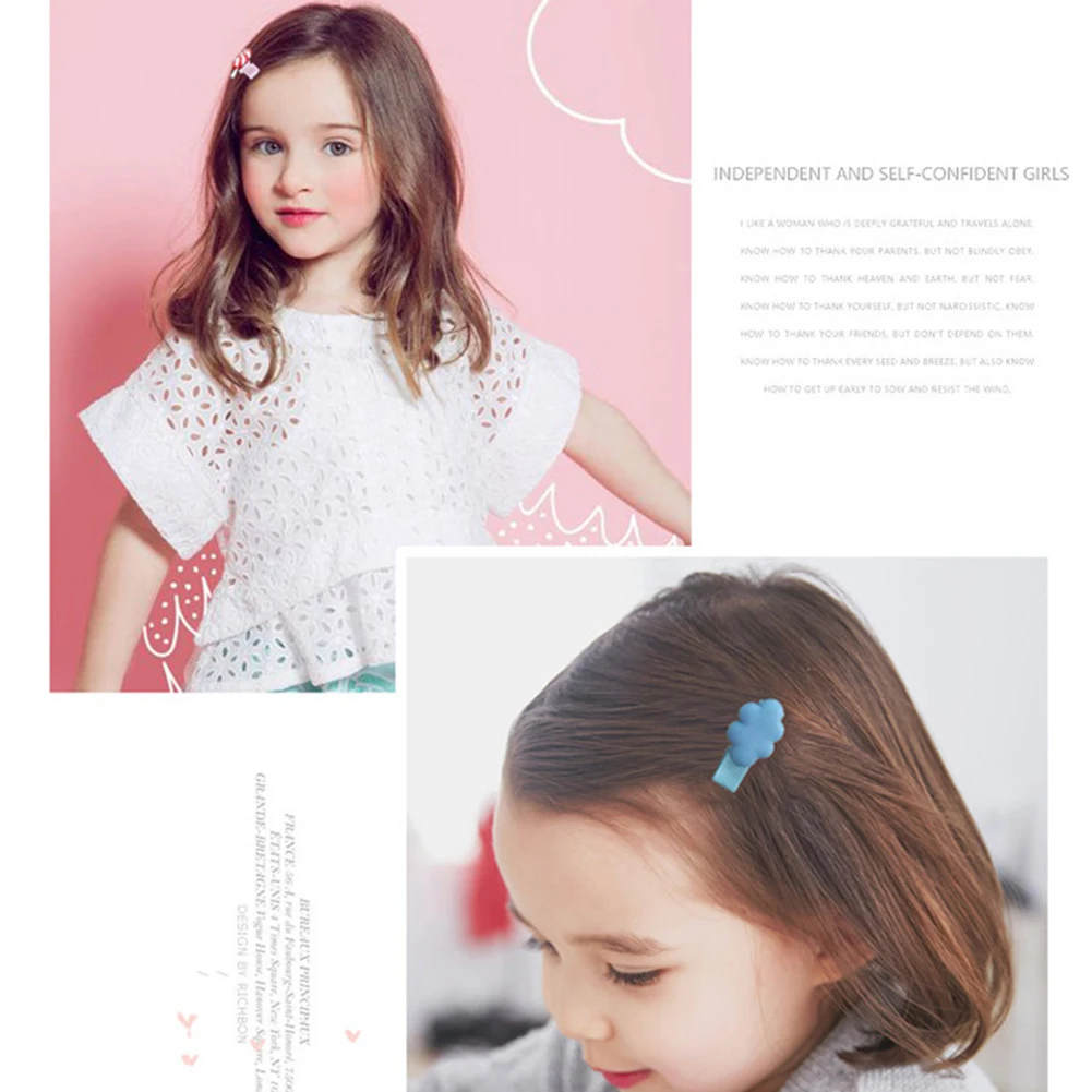 Заколка для волос детская с рисунком в виде облака леденца радуги |