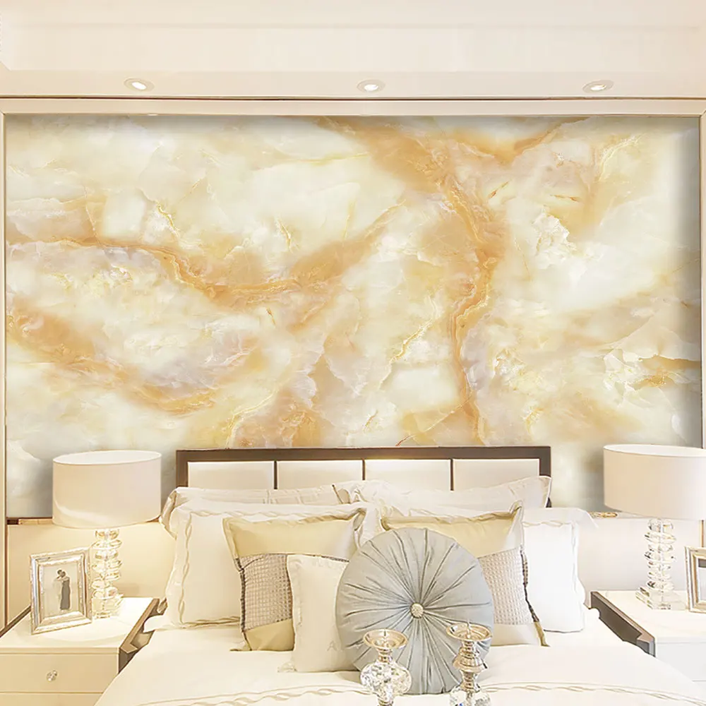 Украшение текстильные обои HD 3D мраморный пейзаж цветок рассвет фон Стена Rou Shiru |