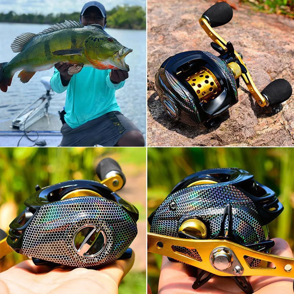 Baitcasting Reel 184g/6.49oz Ultralight Casting Smooth Metal Fishing with Deep or Shallow Spool for Bass | Спорт и развлечения