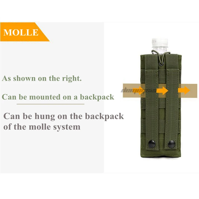 Molle Military Tacticalg Water Bottle Pouch Durable Hunting Camping Kettle Travel Hiking Carry Bag | Спорт и развлечения