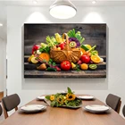 Современная Настенная картина с изображением фруктов и корзин, художественный постер картина, принты, для кухни, столовой, украшения, без рамки