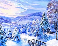 snowing style embroidery counted cross stitch kits needlework crafts 14 ct dmc color diy arts r23865