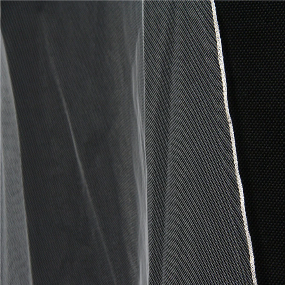 Фата свадебная Длинная с гребнем мягкая невесты цвета слоновой кости 1 ТБ