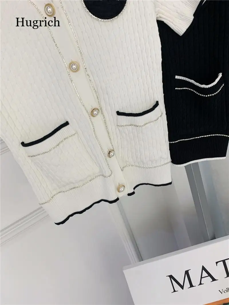 

2021 summer women's blouse shirt fashion retro contrast color border short-sleeved pocket knit cardigan blouse XL blouse women's